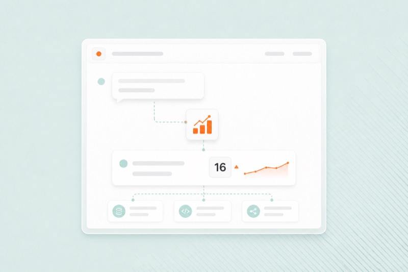 A chat asking where a page ranks, with the stored position coming back.
